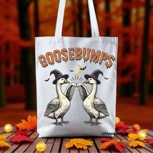 Hand Crafted Goosebumps White Tote Bag